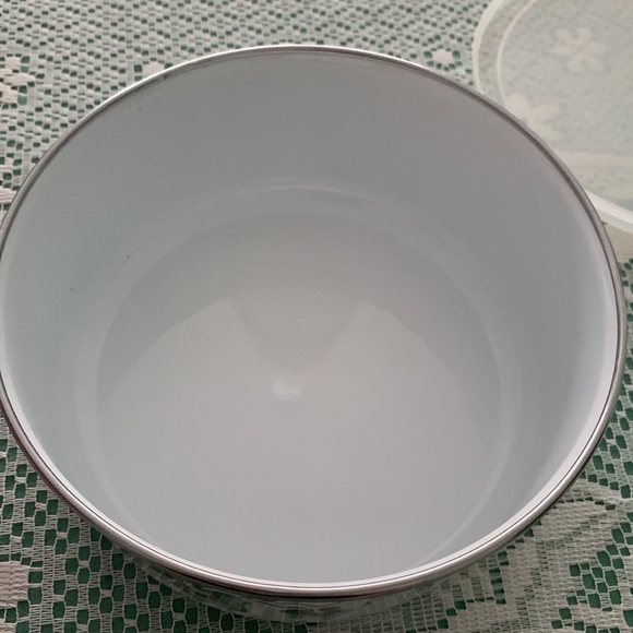 Vintage Enamel Nesting Bowls / Pots - Calloway Green Ivy -3 piece set with bonus - Picture 10 of 14